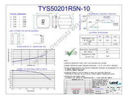 TYS50201R5N-10 Datasheet Cover