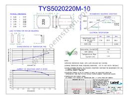 TYS5020220M-10 Datasheet Cover