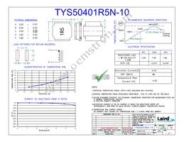 TYS50401R5N-10 Datasheet Cover