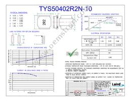 TYS50402R2N-10 Datasheet Cover