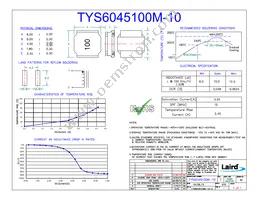 TYS6045100M-10 Datasheet Cover