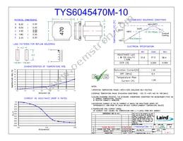 TYS6045470M-10 Datasheet Cover