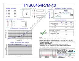TYS60454R7M-10 Datasheet Cover