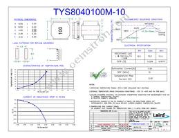 TYS8040100M-10 Datasheet Cover