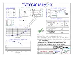 TYS8040151M-10 Datasheet Cover