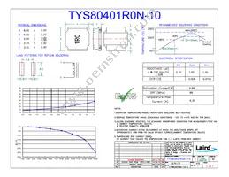 TYS80401R0N-10 Datasheet Cover