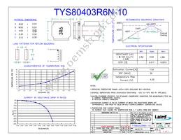 TYS80403R6N-10 Datasheet Cover