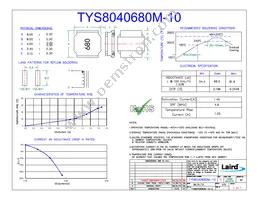TYS8040680M-10 Datasheet Cover