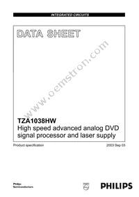 TZA1038HW Datasheet Cover