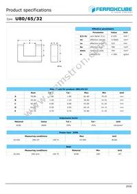 U80/65/32-3C90 Datasheet Cover