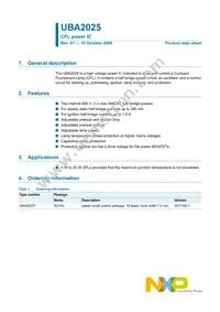 UBA2025T/N1 Datasheet Cover