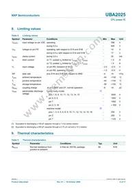 UBA2025T/N1 Datasheet Page 8