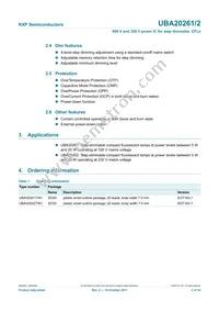 UBA20262T/1 Datasheet Page 2