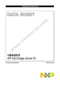 UBA2033TS/N2 Datasheet Cover