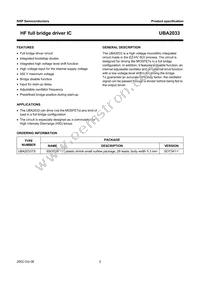 UBA2033TS/N2 Datasheet Page 2