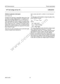 UBA2033TS/N2 Datasheet Page 12