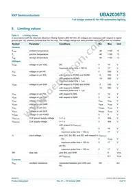 UBA2036TS/N1 Datasheet Page 6