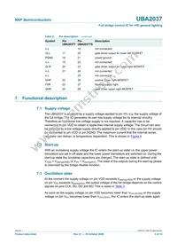 UBA2037TS/N1 Datasheet Page 4