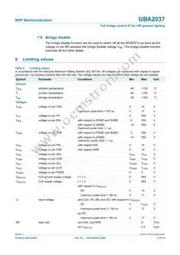 UBA2037TS/N1 Datasheet Page 6