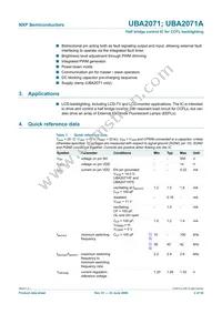 UBA2071TS/N1 Datasheet Page 2