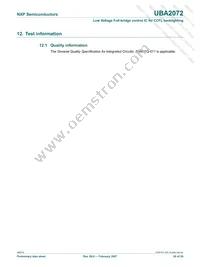 UBA2072TS/N1 Datasheet Page 20