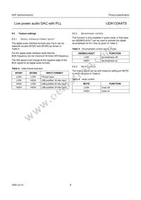 UDA1334ATS/N2 Datasheet Page 9