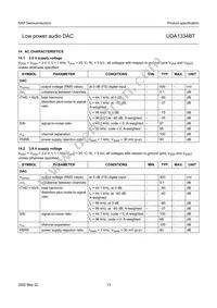 UDA1334BT/N2 Datasheet Page 13