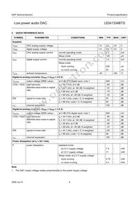 UDA1334BTS/N2 Datasheet Page 4