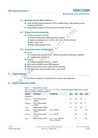 UDA1338H/N1 Datasheet Page 2