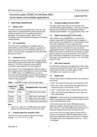 UDA1341TS/N1 Datasheet Page 7