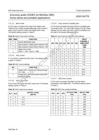 UDA1341TS/N1 Datasheet Page 20