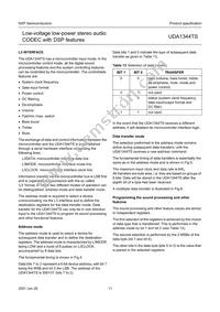 UDA1344TS/N2 Datasheet Page 11