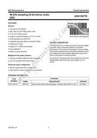 UDA1361TS/N1 Datasheet Page 2