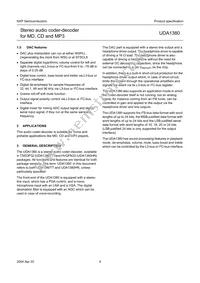 UDA1380TT/N2 Datasheet Page 4
