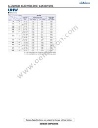 UHW2A681MHD Datasheet Page 4