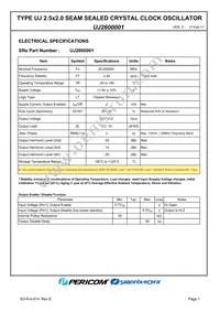 UJ2600001 Datasheet Page 3