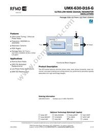 UMX-630-D16-G Datasheet Cover