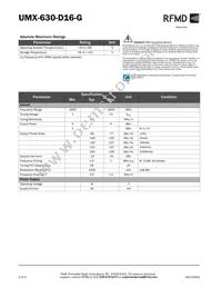 UMX-630-D16-G Datasheet Page 2