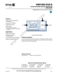 UMX-863-D16-G Datasheet Cover