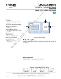 UMZ-195-D16-G Datasheet Cover