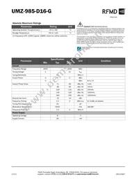 UMZ-985-D16-G Datasheet Page 2