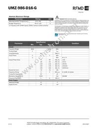 UMZ-986-D16-G Datasheet Page 2
