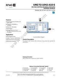 UMZ-T2-1042-A16-G Datasheet Cover