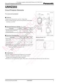 UNHZ20300L Datasheet Cover