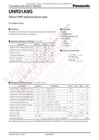 UNR31A9G0L Datasheet Cover