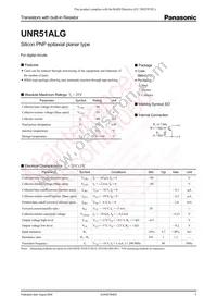 UNR51ALG0L Datasheet Cover