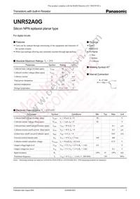 UNR52A0G0L Datasheet Cover