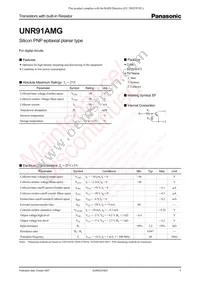 UNR91AMG0L Datasheet Cover