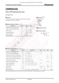 UNR92A3G0L Datasheet Cover