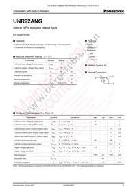 UNR92ANG0L Datasheet Cover